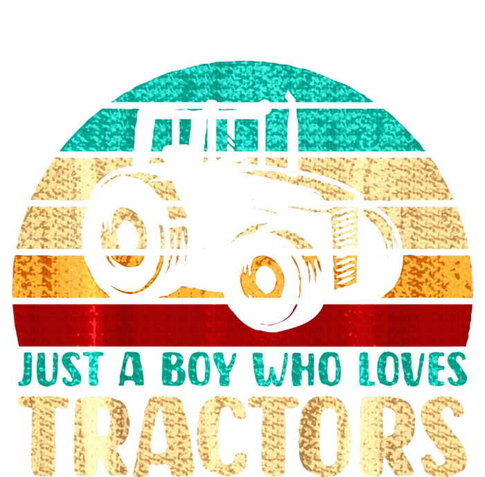 Farm Lifestyle Just A Boy Who Loves Tractors Flexfit Unipanel Trucker Cap