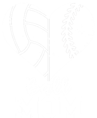 Funny Baseball Volleyball Mom Heart Gift T-Shirt