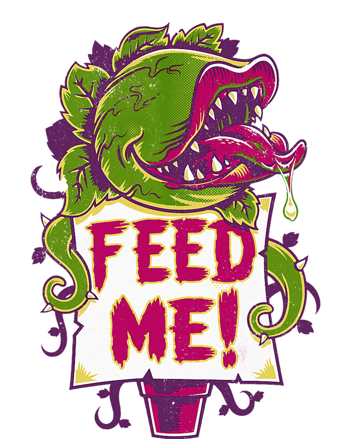 Feed Me Creepy Cute Audrey Plant Spooky Horror Musical T-Shirt