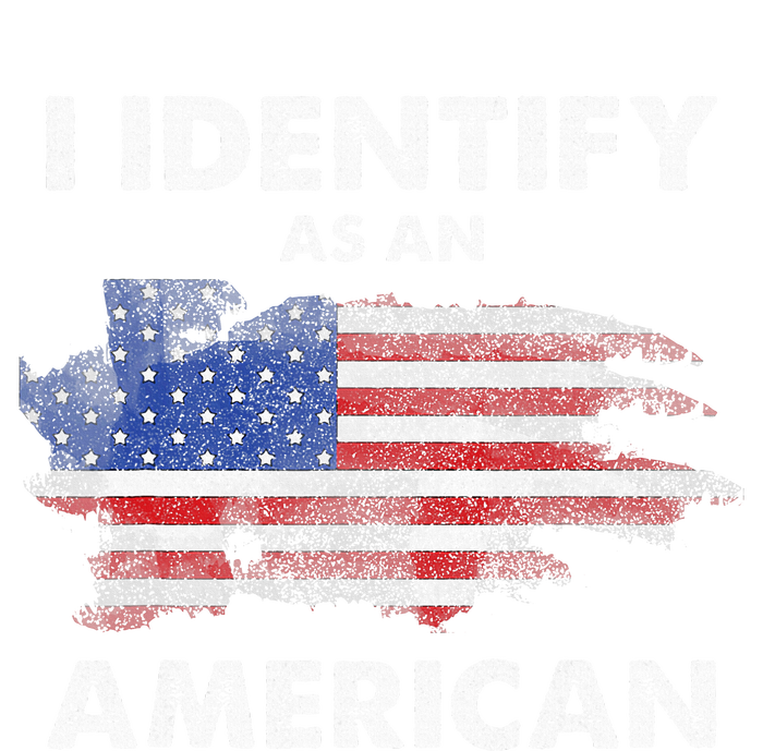 I Identify As An American Politics Us Flag Proud American Bumper Sticker