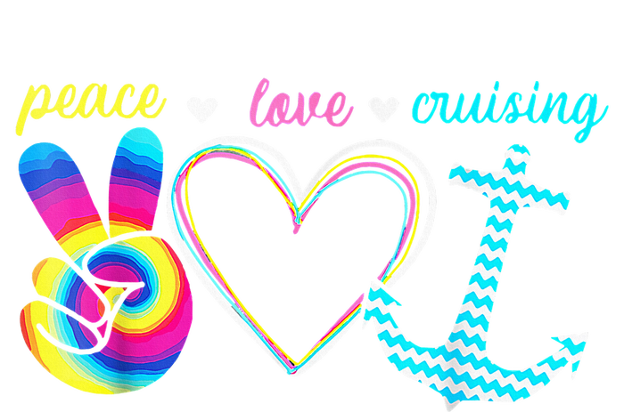 Peace Love Cruising Ship Hippie Floating Ocean Beach Lover Impact Tech Backpack