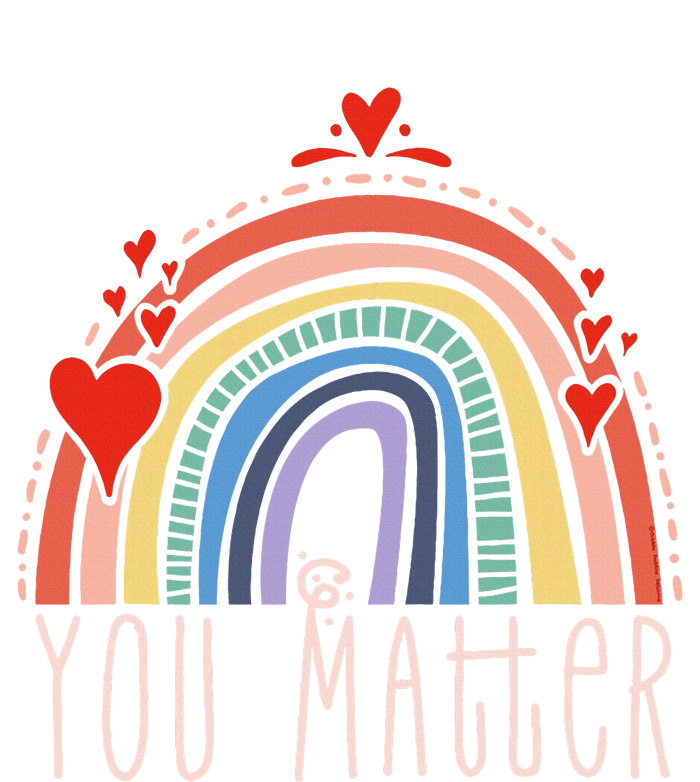 Pretty You Matter Rainbow Positive Message Teachers Performance Long Sleeve Polo