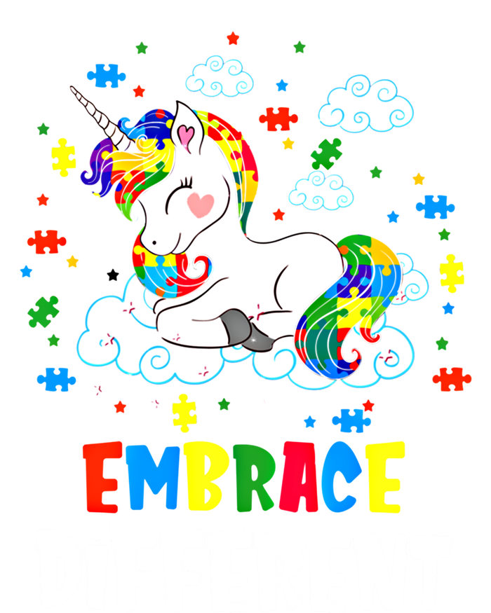 Embrace Differences Autism Awareness Unicorn Gift T-Shirt