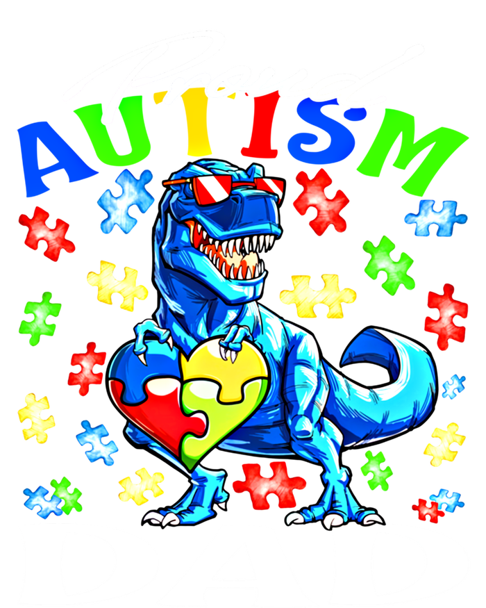 Proud Autism Dad Dinosaur Autism Awareness Gift T-Shirt