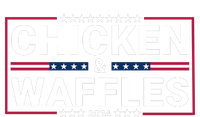 Chicken And Waffles 2024 Political Election Food Junkie Funny Food Lover PosiCharge RacerMesh Polo