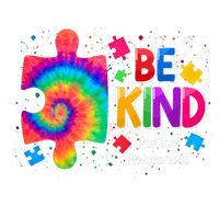 Be Kind Puzzle Pieces Tie Dye Cute Autism Awareness Women's V-Neck T-Shirt