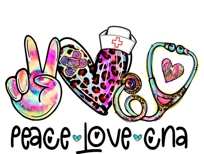 Peace Love Cna Leopard Heart Stethoscope Nursing Nurse Life T-Shirt