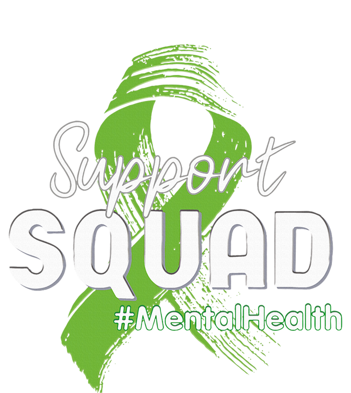 Support Squad Mental Health Awareness Lime Green Ribbon T-Shirt