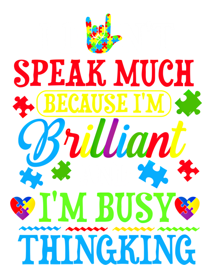 I Dont Speak Much Autism Awareness Funny Gift Puzzle Gift Poster