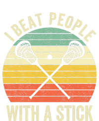 I Beat People With A Stick Funny Lacrosse Player Women's Crop Top Tee