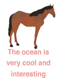 The Ocean Is Very Cool And Interesting Horse Women's T-Shirt