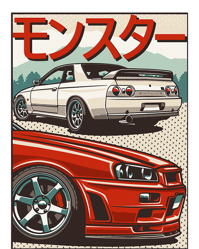 Jdm Skyline R32 Car Tuning Japan Rising Sun Drift T-Shirt