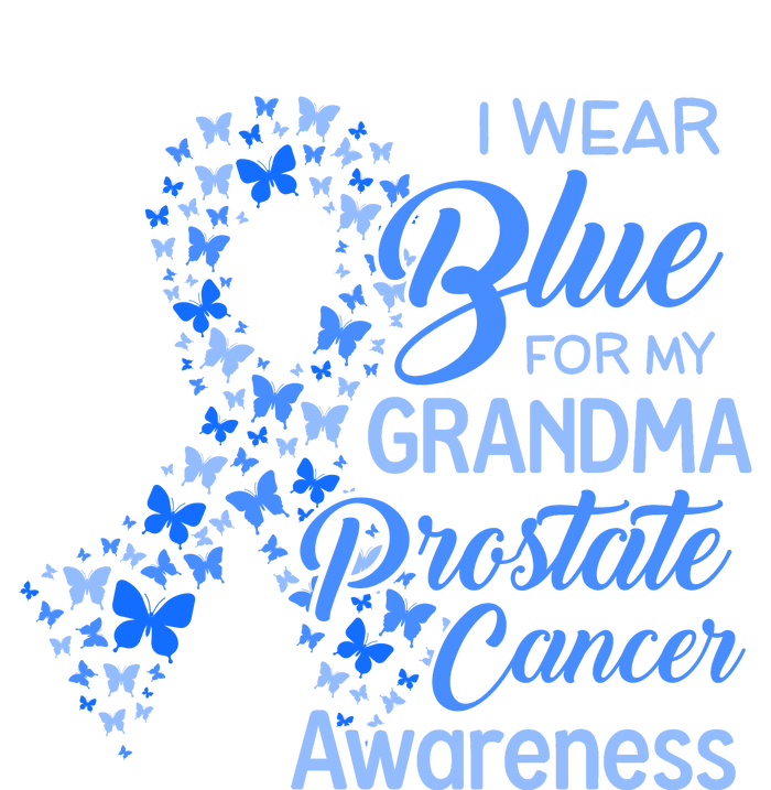 I Wear Blue For My Grandma Prostate Cancer Awareness High Crown Mesh Back Trucker Hat