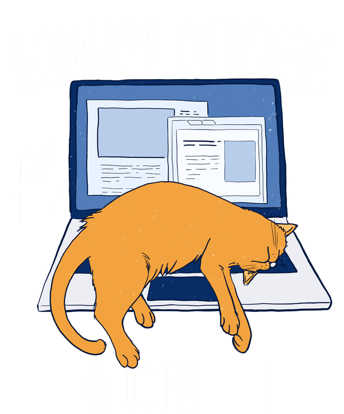 Funny Employee Of The Month Sleepy Cat Laptop Impact Tech Backpack