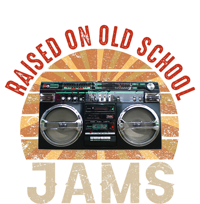 Raised On Old School Jams Hip Hop R&B Pop Rock 80s 90s V-Neck T-Shirt