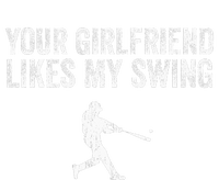 Baseball Your Girlfriend Likes My Swing Vintage Ladies Long Sleeve Shirt