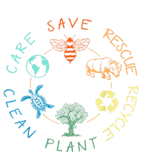 Save Bees Rescue Animals Recycle Plastic Earth Day 2024 T-Shirt