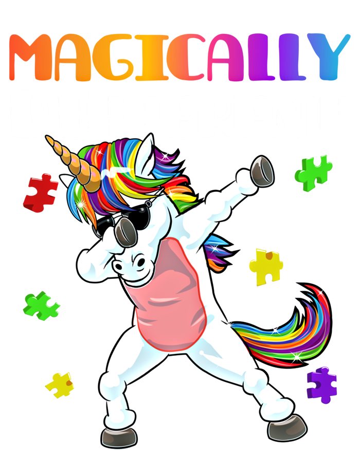 Magically Different Dabbing Unicorn Autism Awareness Gift Cute Gift Pom Pom 12in Knit Beanie