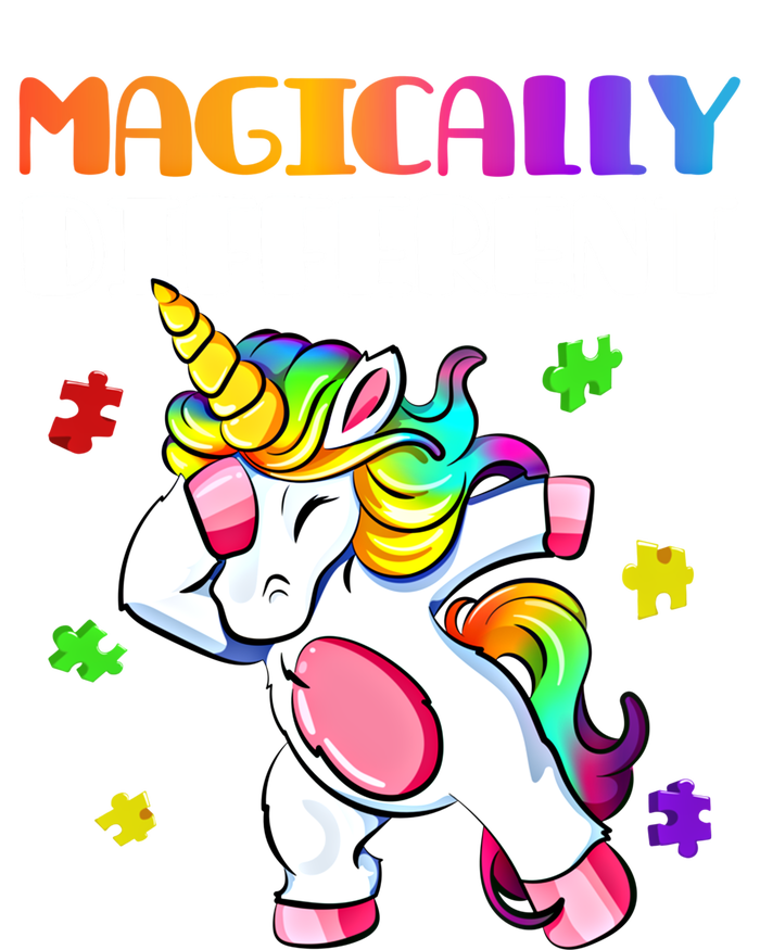 Magically Different Dabbing Unicorn Autism Awareness Funny Gift T-Shirt