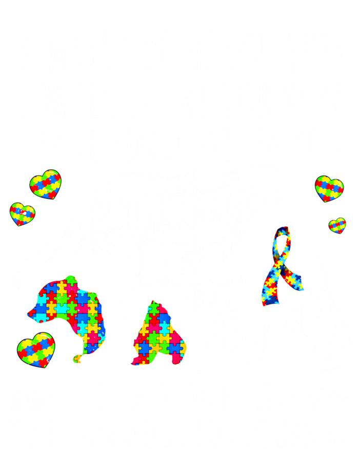 Mama Bear Autism I Will Speak Fight Advocate For You Gift Ladies Essential Flowy Tank