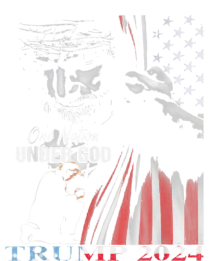 One Nation Under God Trump 2024 God American Flag Women's Strappy Tank