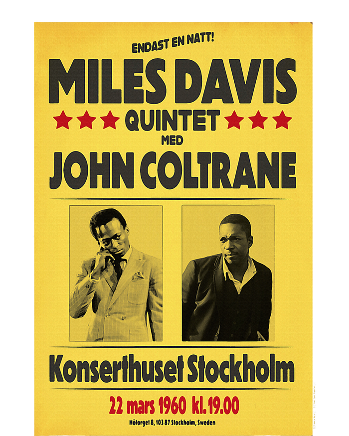 Miles D.Avis Quintet And John Coltrane Stockholm 1960 Premium T-Shirt