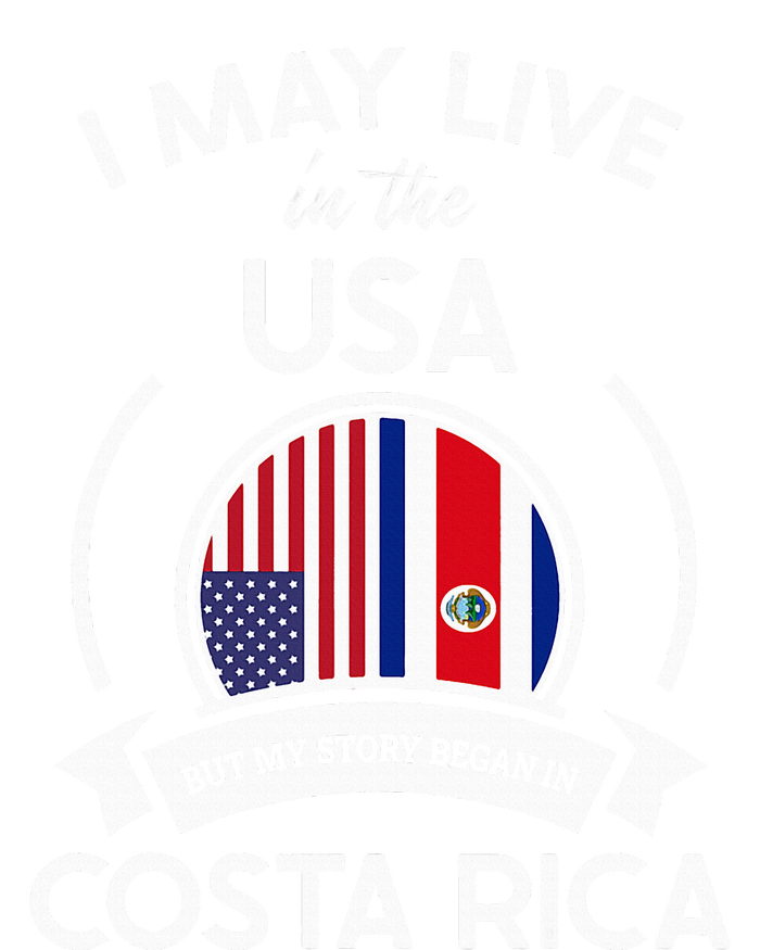 May Live In Usa But My Story Began In Costa Rica Flag Short Acrylic Beanie