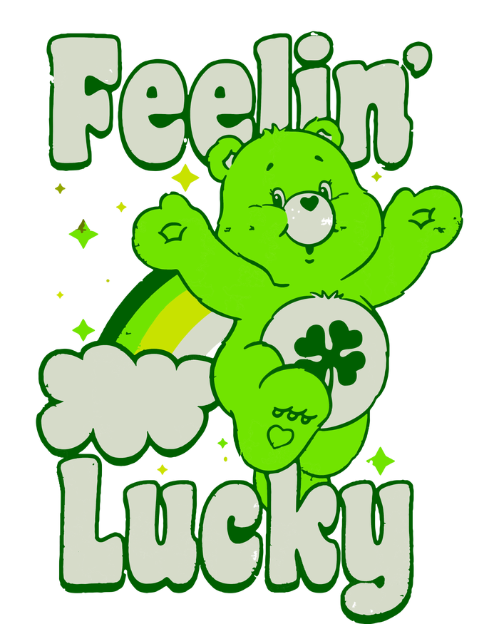 Bears Good Luck Bear Jumping Feelin Lucky Distressed Toddler Sweatshirt