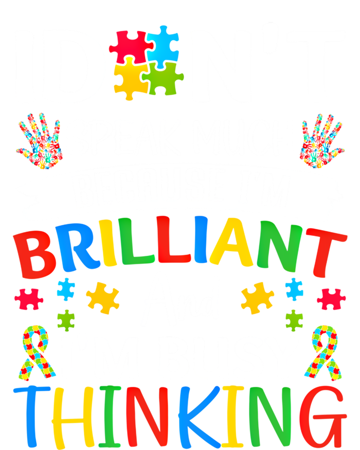 I Dont Speak Much Brilliant Autism Awareness Month Meaningful Gift Women's Tri-Blend 3/4-Sleeve Raglan Shirt