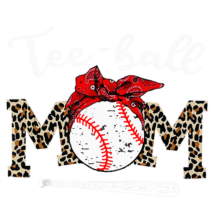 Teeball Mom Leopard Funny Teeball Mom MotherS Day 2024 T-Shirt