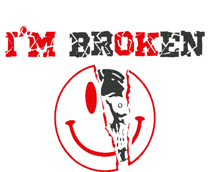 Confused Smile IM Broken Invisible Illness IM Ok Broken Stainless Steel Travel Mug