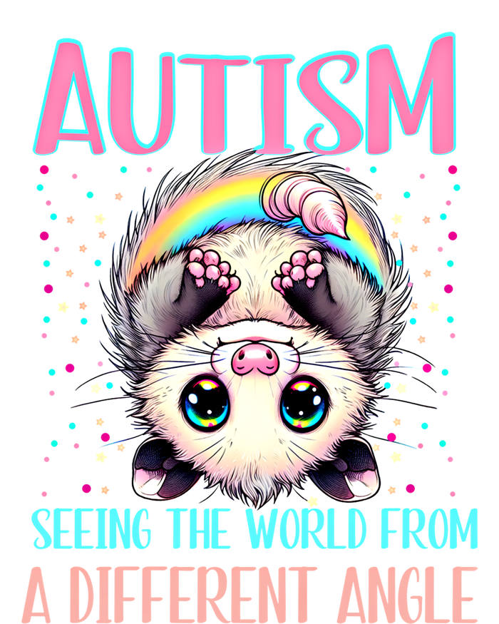 Opossum Autism Seeing World Different Angle Awareness Gift T-Shirt