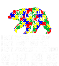 I Will Speak Fight Advocate For You Autism Mama Bear Gift Valucap Bio-Washed Visor