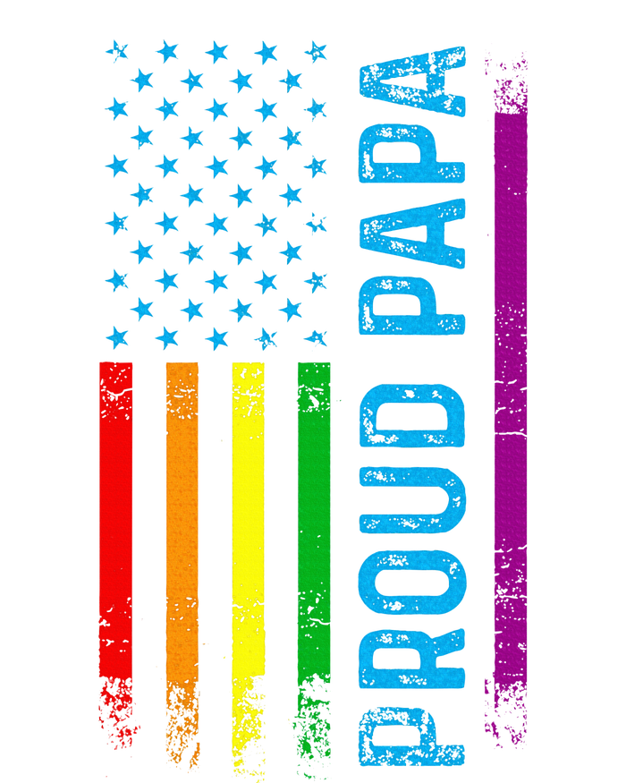 Proud Papa Grandpa Dad L.G.B.T L.G.B.T.Q G.A.Y Pride Rainbow Flag Performance Sprint T-Shirt