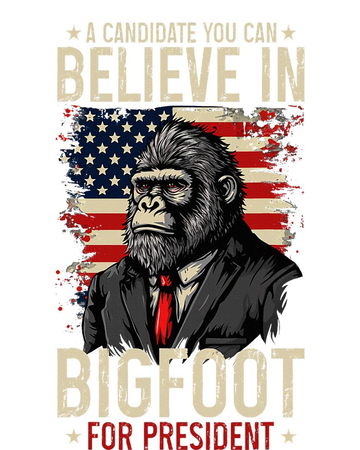 Bigfoot For President Election 2024 Funny Vote Sasquatch USA T-Shirt