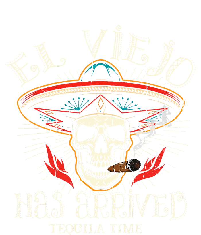 El Viejo Has Arrived Tequila Time Vintage V-Neck T-Shirt