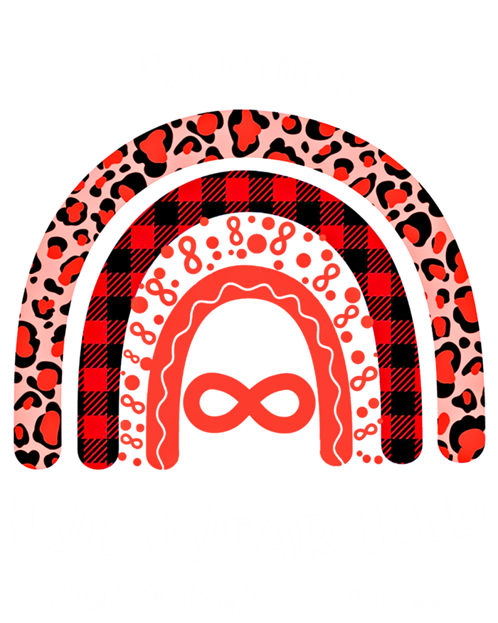 In April We Wear Red Instead Autism People Acceptance Gift Tall Hoodie