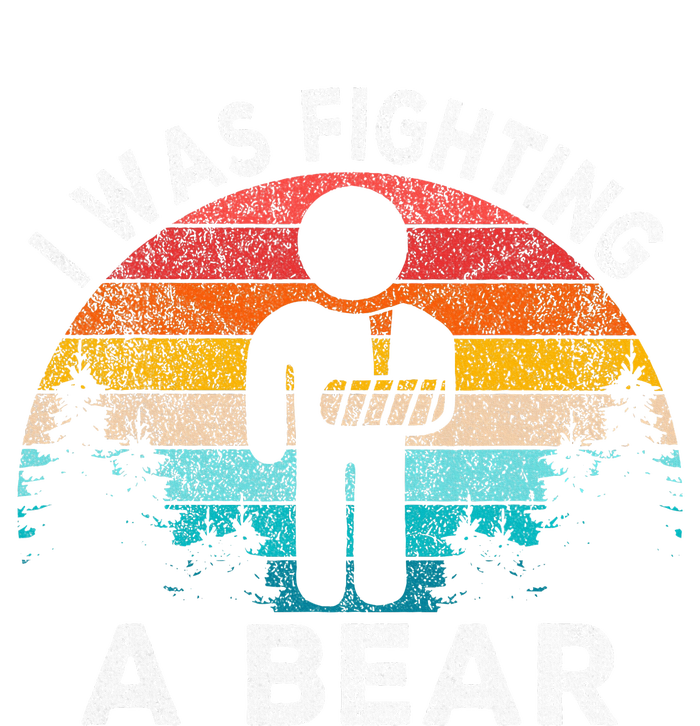 I Was Fighting A Bear Get Well Soon Broken Arm Surgery Retro T-Shirt