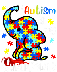 Autism Is My Superpower Cute Elephant Autism Awareness Women's Crop Top Tee