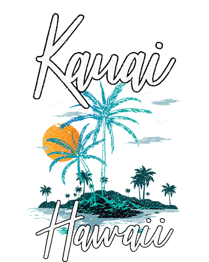 Family Vacation Retro Sunset Hawaii Kauai Grommeted Golf Towel