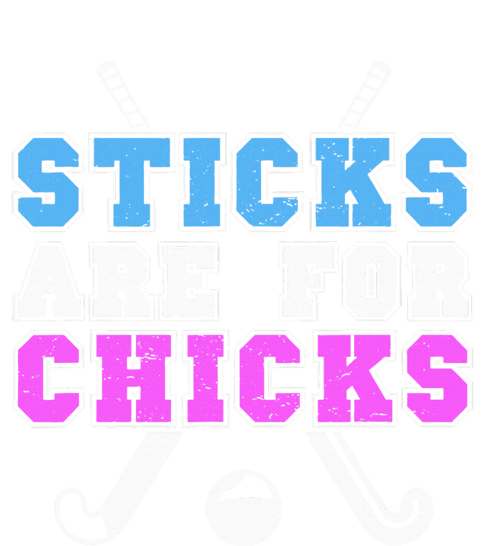 Sticks Are For Chicks Funny Field Hockey Player Women's Long Sleeve Flannel Pajama Set 