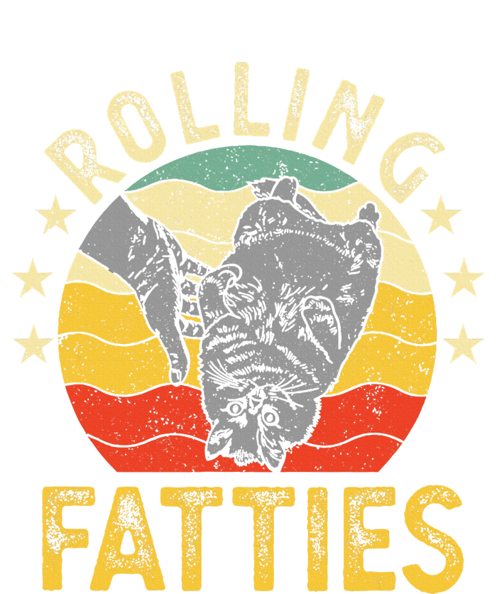 Vintage Rolling Fatties Cat Retro Kitty Kitten Meow Lover T-Shirt