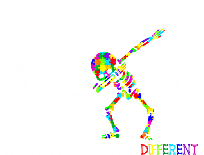 ItS Ok To Be A Little Different Autism Awareness Skeleton Gift T-Shirt