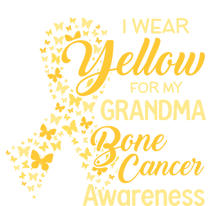 I Wear Yellow For My Grandma Bone Cancer Awareness T-Shirt