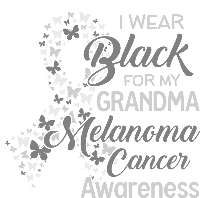 I Wear Black For My Grandma Melanoma Cancer Awareness 7-Panel Snapback Hat