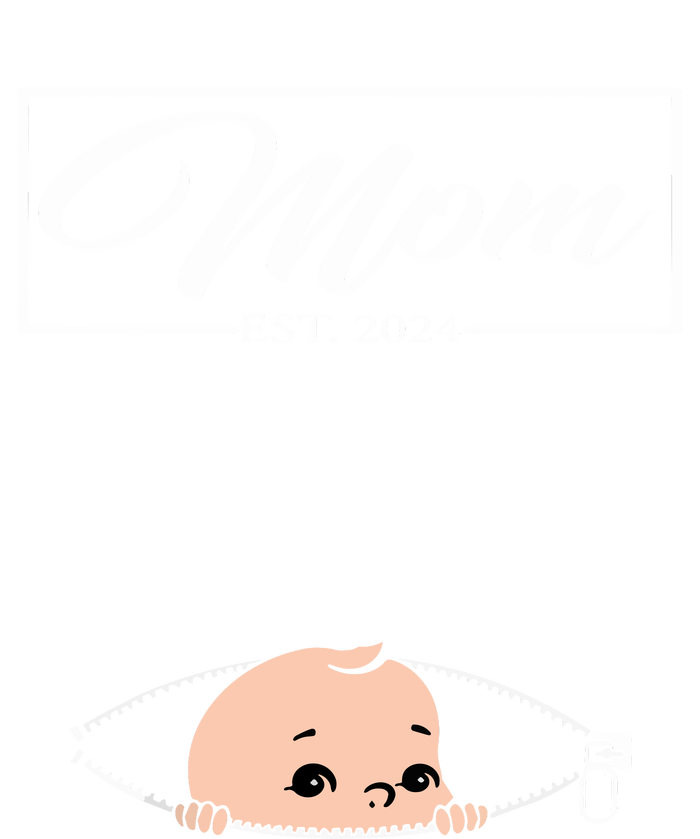 Mom Est 2024 Promoted To Mom 2024 Mother 2024 New Mom 2024 Zip Tote Bag