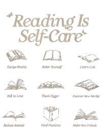 Reading Is Selfcare Book A Day Retro Read More Book Lover Women's V-Neck T-Shirt