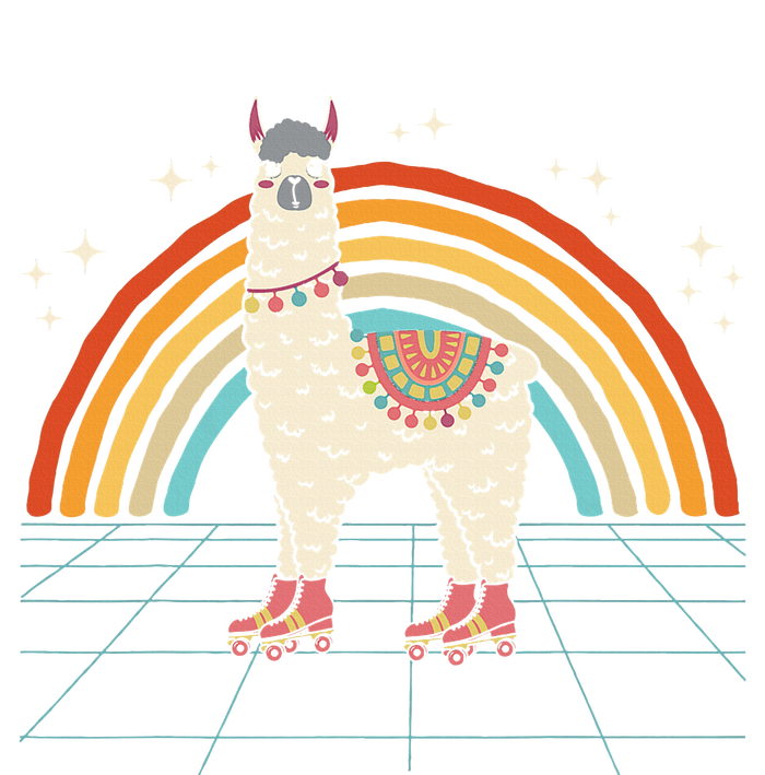 Roller Skating Alpaca Skater Skate 70s 80s Women's T-Shirt