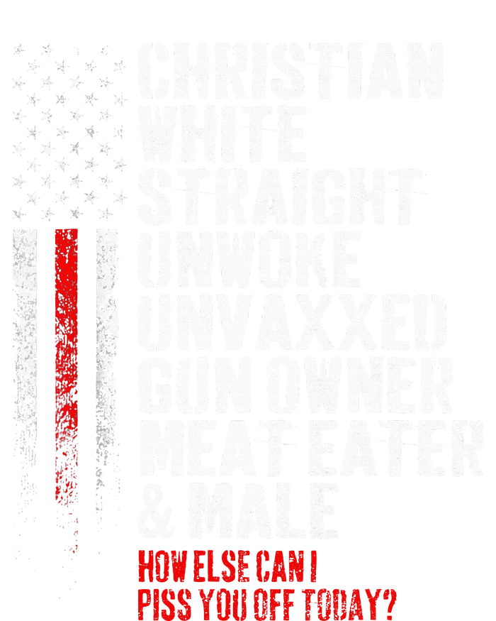 Christian White Straight Unwoke Unvaxxed Gun Owner V-Neck T-Shirt