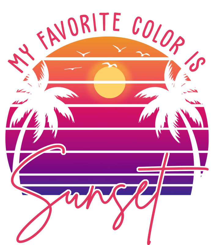 My Favorite Color Is Sunset Summer Retro Toddler T-Shirt